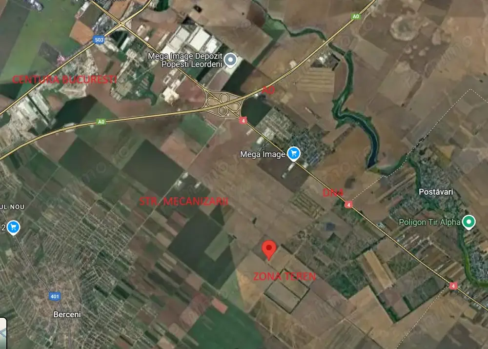 Teren oras Popesti Leordeni, zona str Mecanizarii, tarla T42