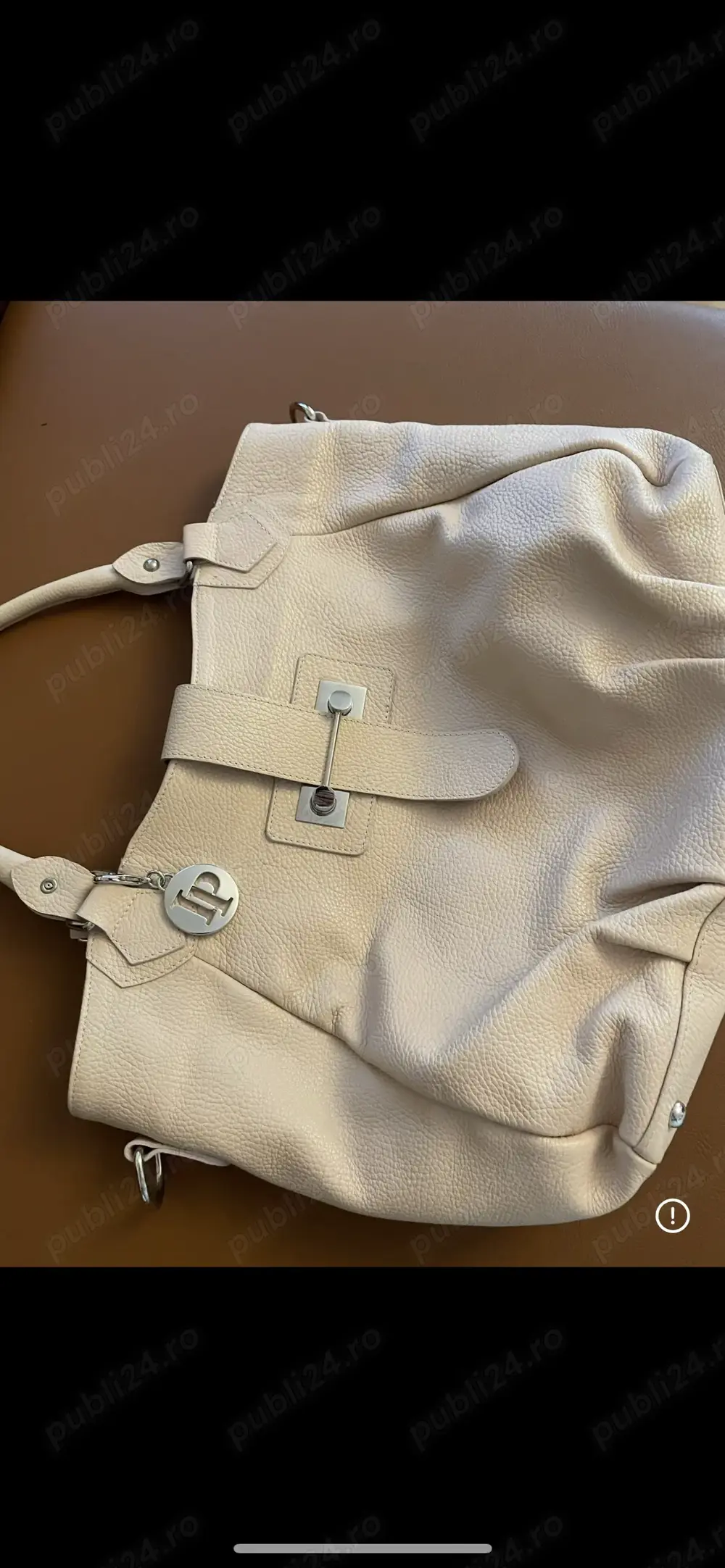 IL PASSO geanta marime medie din piele culoare NUD de dama 