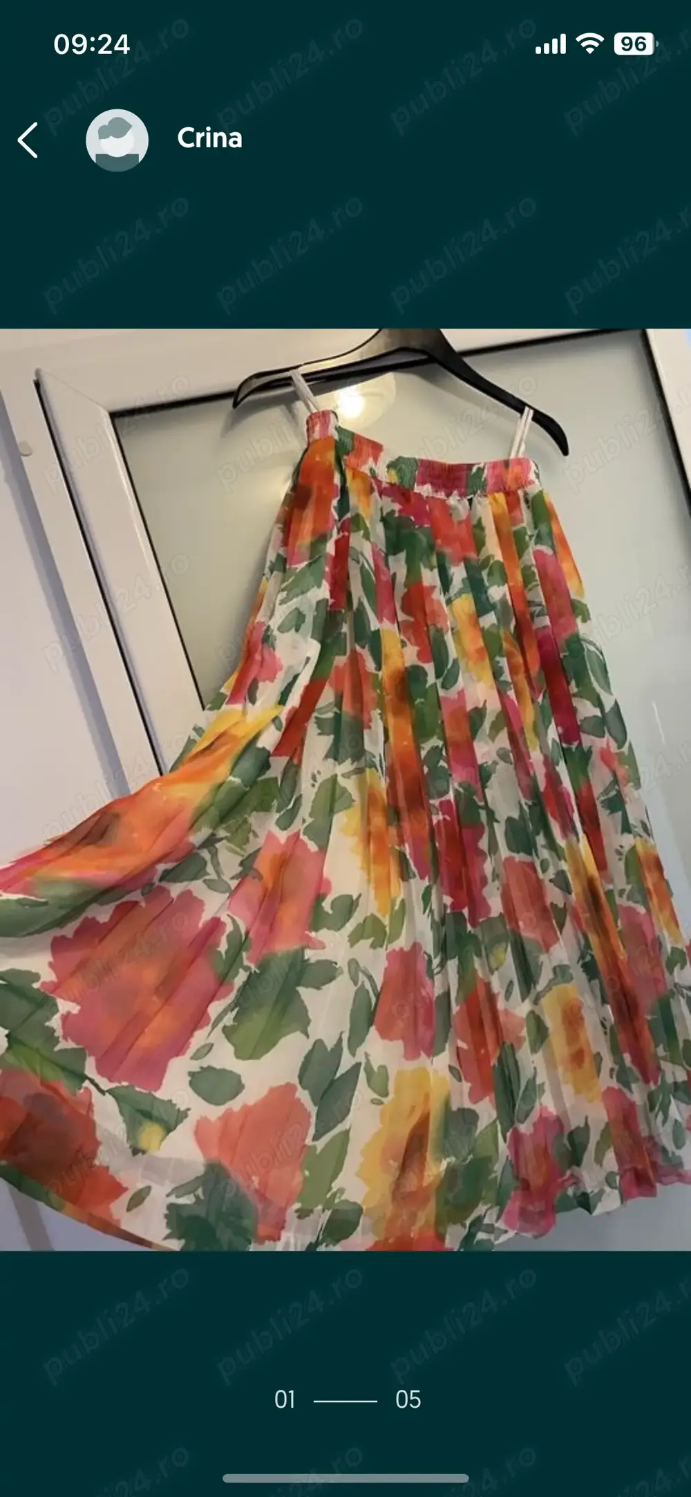 FUSTA PLISATA VERA MONT multicolora vascoza noua 