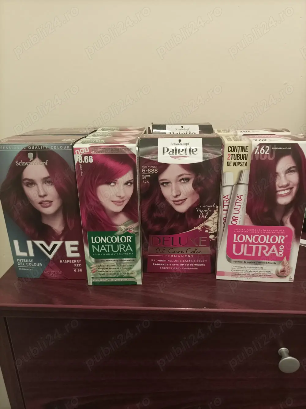 Vopsea de păr culoare roșie 