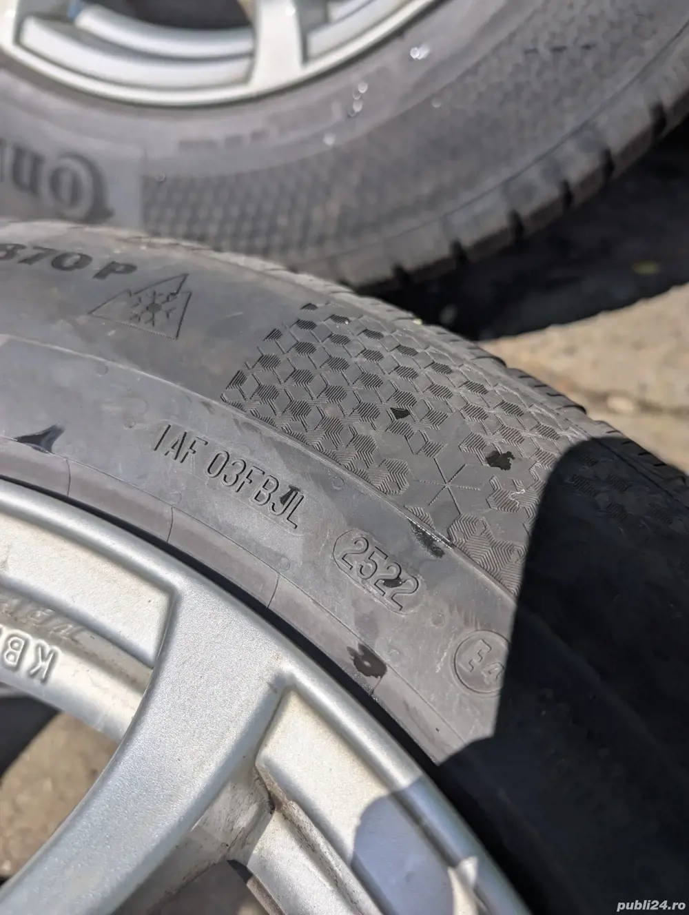 Jante AL honda CR-V R17 + cauciucuri iarna continental