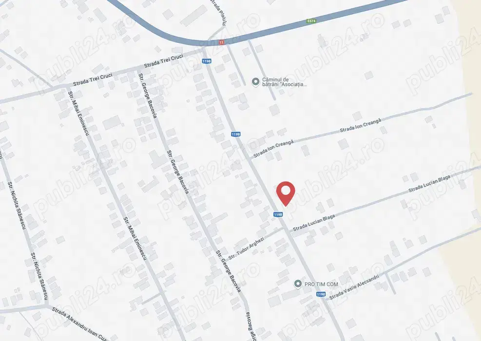 Teren de 536 mp, la 300 m de drumul principal Bacău-Onesti, gaz, apa