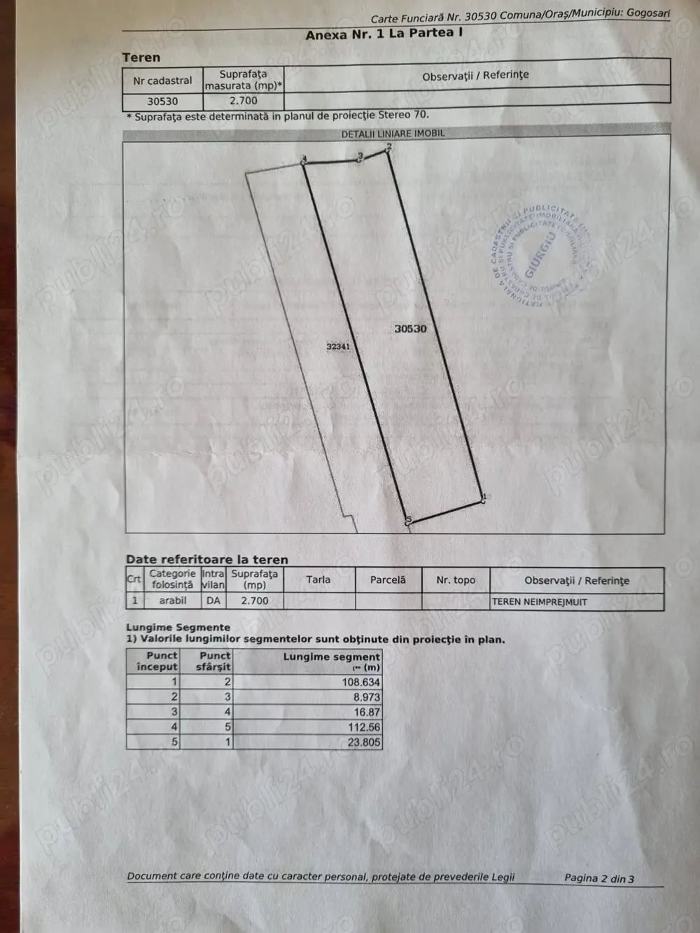 Teren intravila Sat Draghiceanu, Comuna Gogosari, Jud Giurgiu
