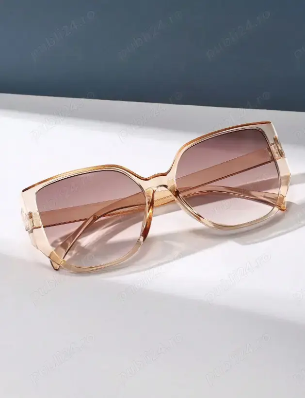 Ochelari soare - crem si leopard si transparenti cu protectie lumina albastra