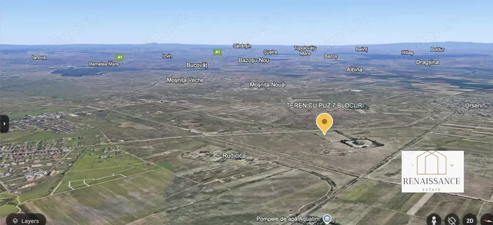 Giroc Teren 10.000mp cu PUZ in lucru | Destinatie - 7 Blocuri P+2+R