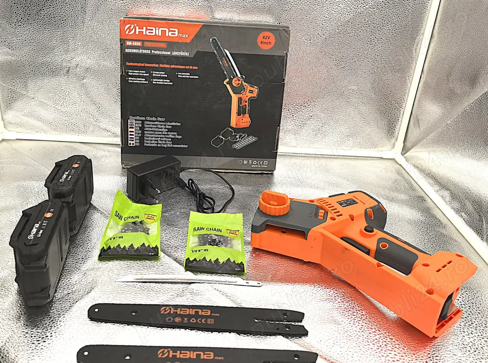 Drujba cu acumulator 2x62V, lama 20cm   Pachet Extra