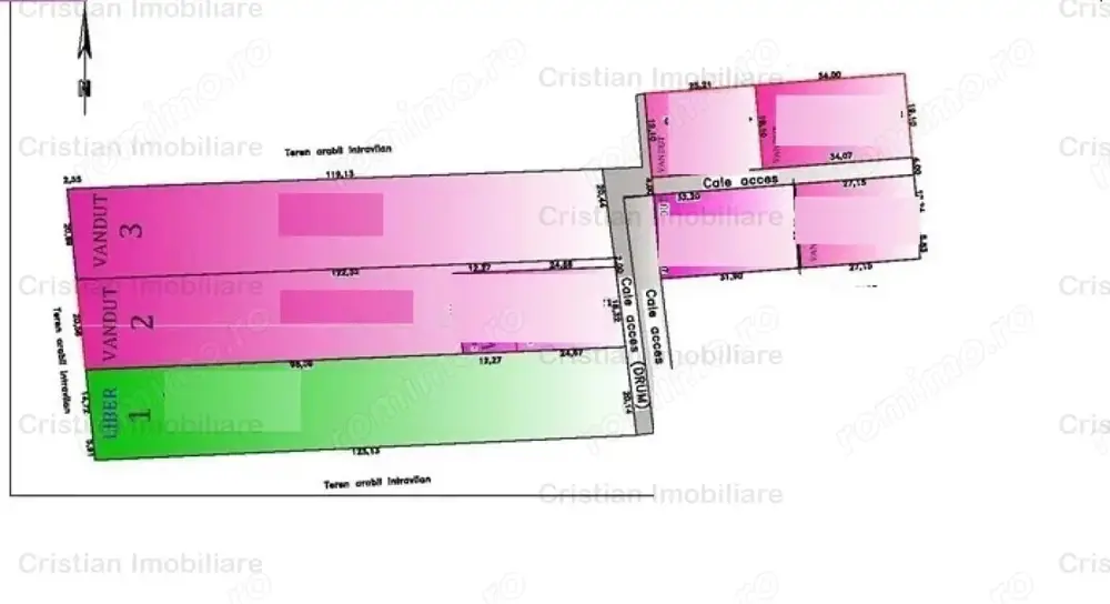 Teren Chercea 2500mp cu 20m deschidere stradala Teren Chercea 2500mp cu 20m deschidere stradala