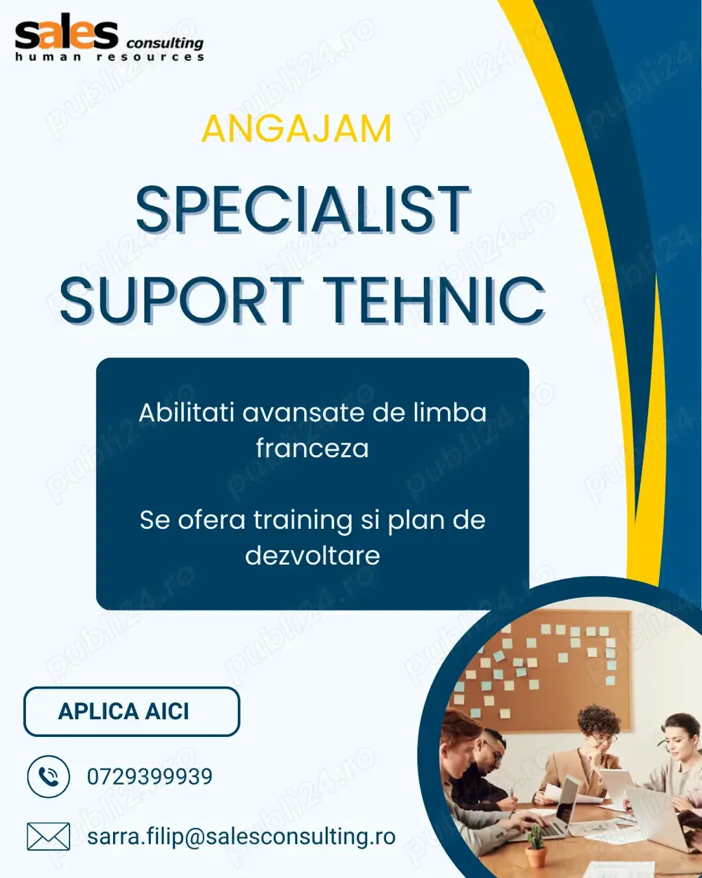 Specialist Suport Tehnic cu limba Franceza Specialist Suport Tehnic cu limba Franceza