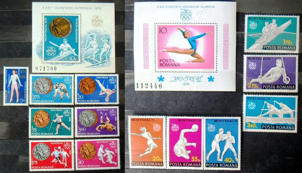 Lot timbre cu tematică  Sport (1976 - 1986)