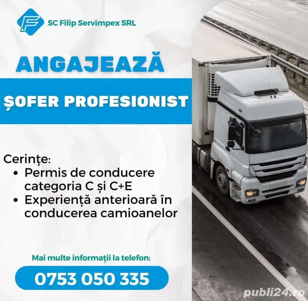 Angajam sofer profesionist 