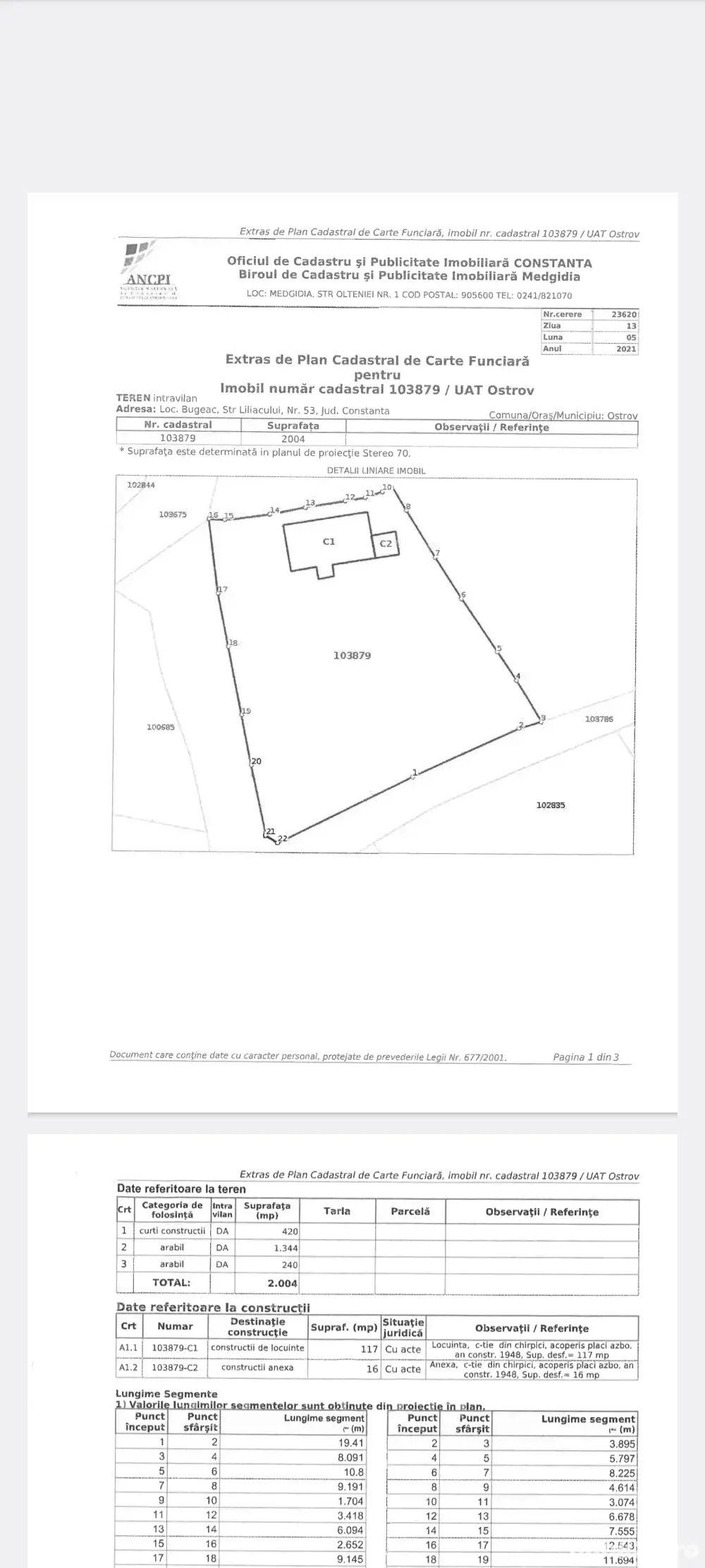 vand casa Bugeac,com Ostrov,jud Constanta 70.000 lei 