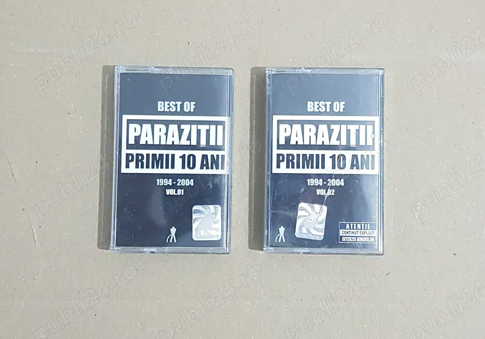 Caseta Best Of PARAZITII - Primii 10 ANI - Vol1 si Vol2