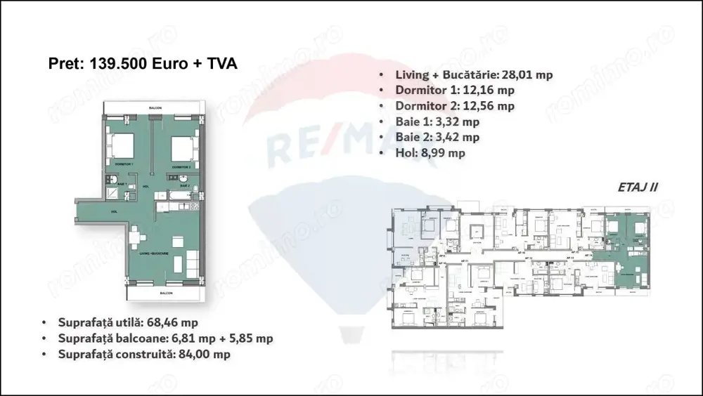 Apartament 3 camere de vânzare, bloc nou, Cantemir, Oradea
