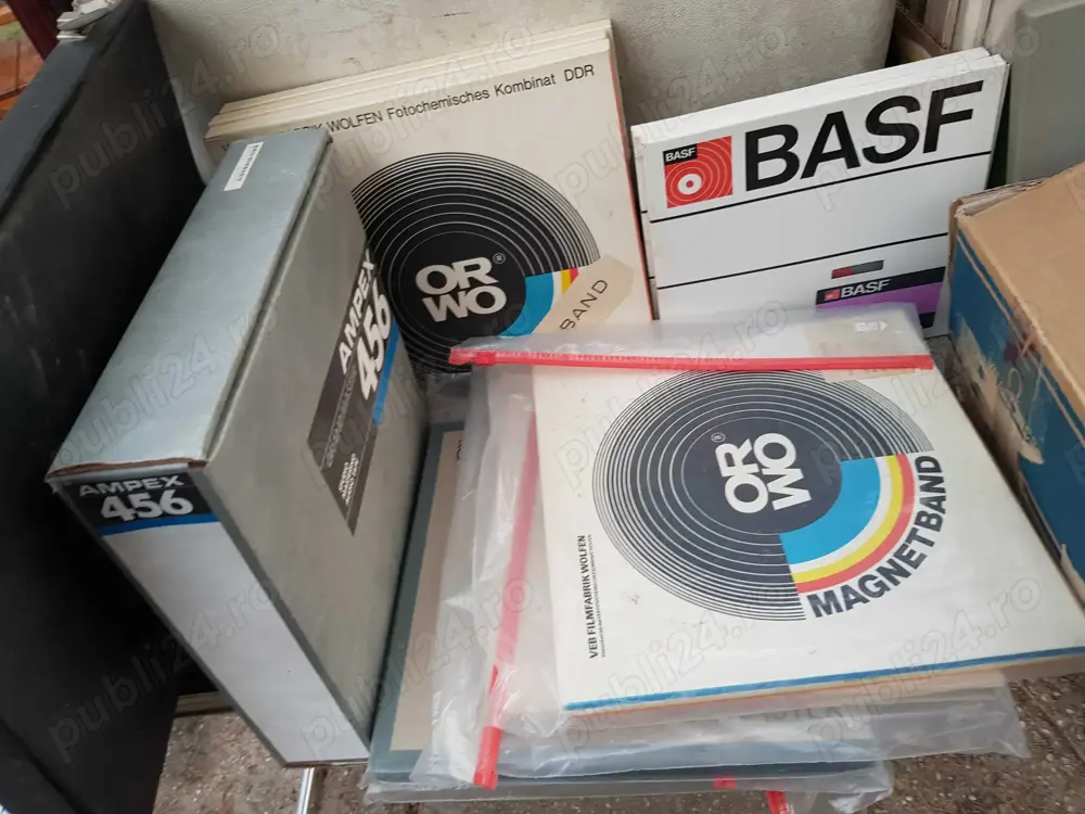 Banda Magnetofon ORWO Typ 106, Ampex 478, 456, EMTEC SM911, BASF - Benzi capete Noi, Originale