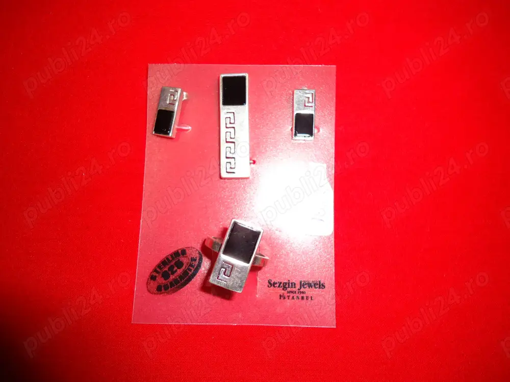 Set argint 925 nou inel,cercei,pandant + lant argint 925