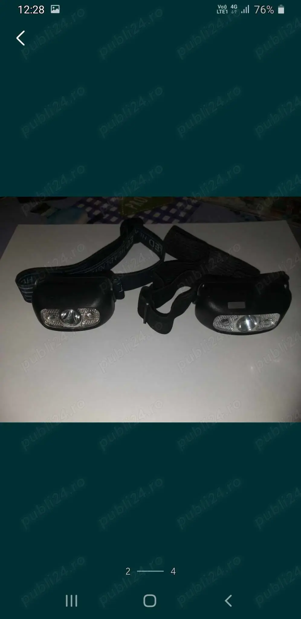 Set 2 lanterne de cap, 2 faze de iluminare, noi