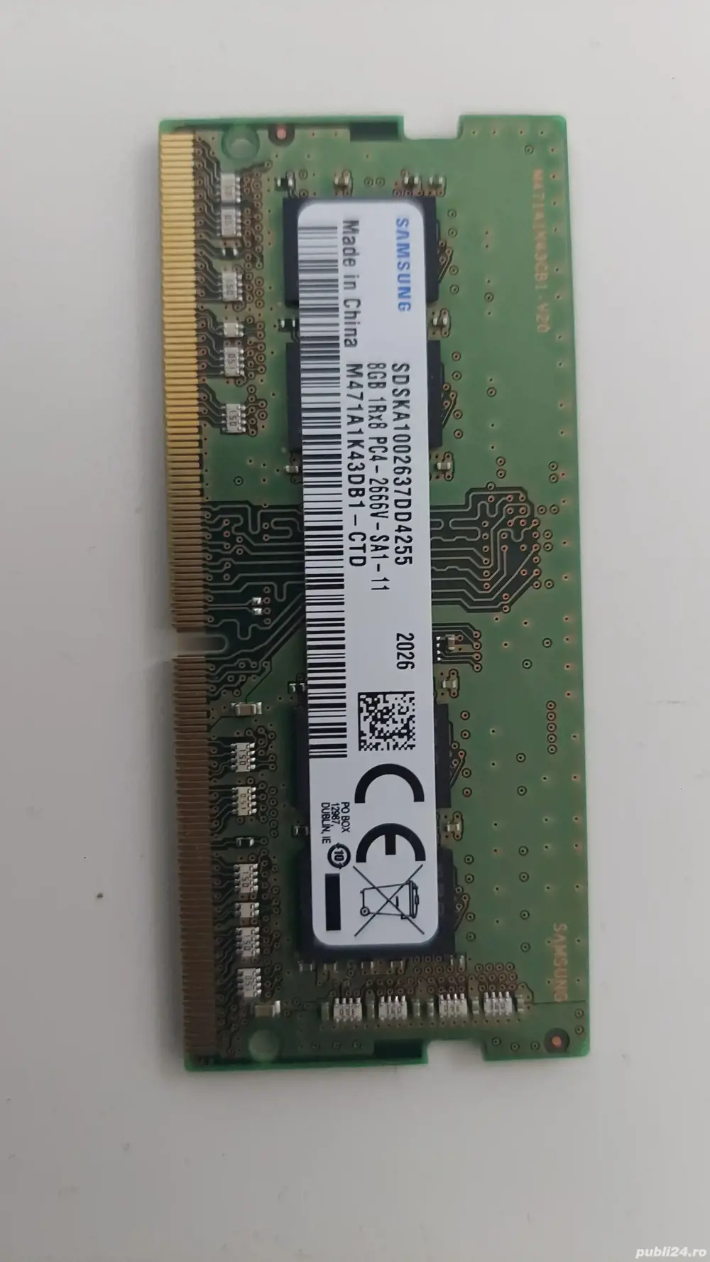 Memorie RAM pentru laptop DDR4 8G 2666 Samsung
