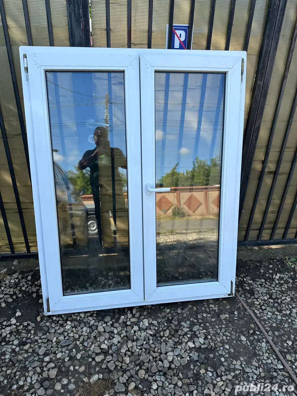 Fereastra tamplarie PVC cu geam termopan 1200mm x 1500mm dubla deschidere + oscilobatare