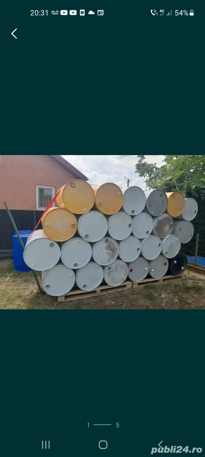 Vand butoaie de 220 litri, de tabla si de 220 litri, de plastic foarte rezistente