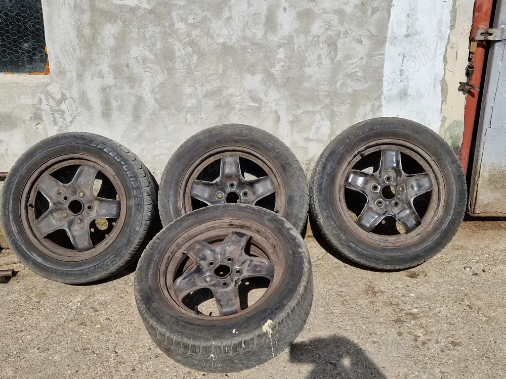 Roți tabla structurale cauciucuri iarnă  Semperit R16 vw 5×112 echilibrate 