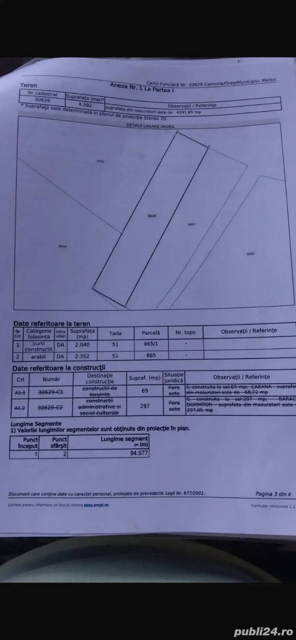 vand teren la Dunare cu cladire dezafectata