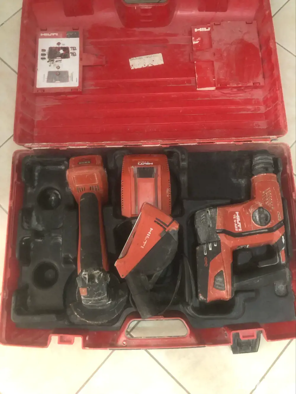 Set Hilti Rotopercutor Hilti Te 6 a22 si flex Hilti Ag 125 a22