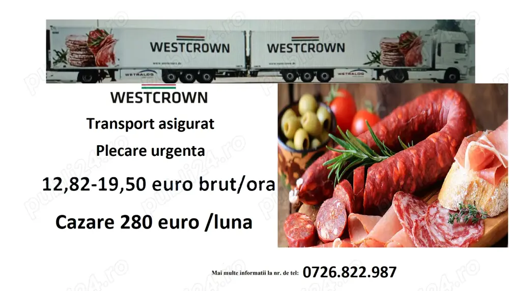 Abatorul Westcrown angajeaza personal