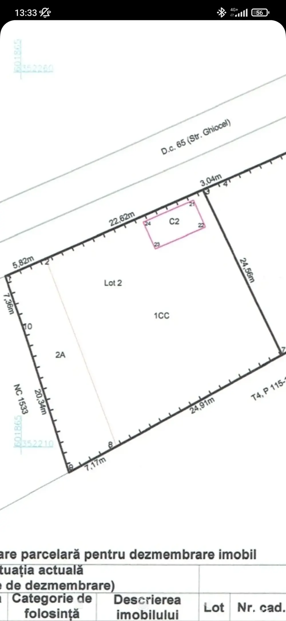 Gradistea ( Ilfov ), Teren 783mp