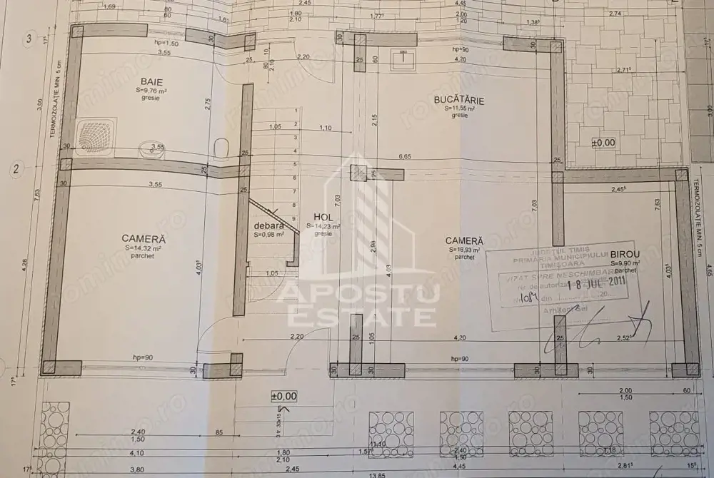 Casa individuala , 4 camere,2 bai, garaj, acces auto, 575 teren