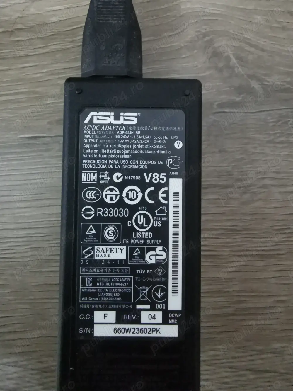 Incarcator Asus X54C 65W Delta Electronics