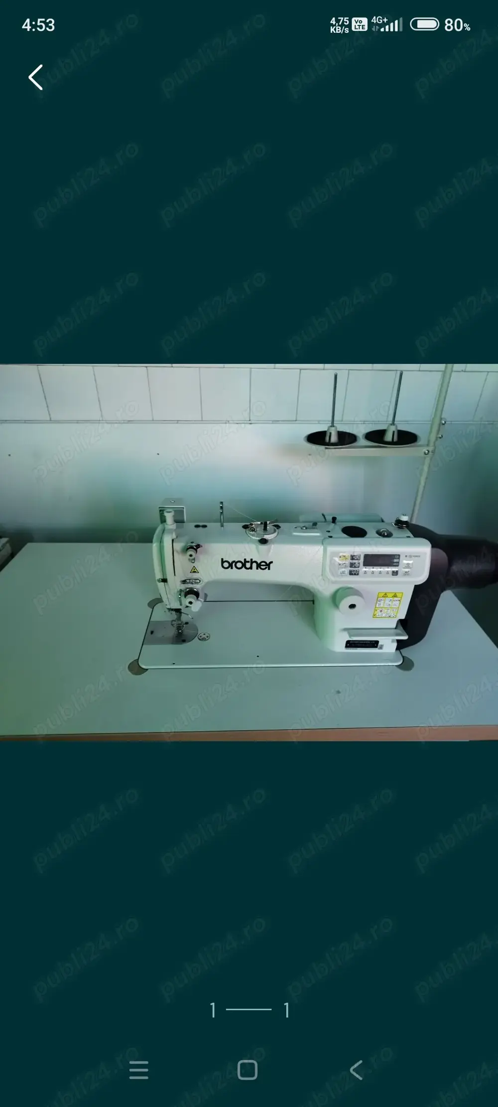 Vând mașină de cusut industrială Brother cu 1 ac Direct Drive S7100A-403 EFL, 