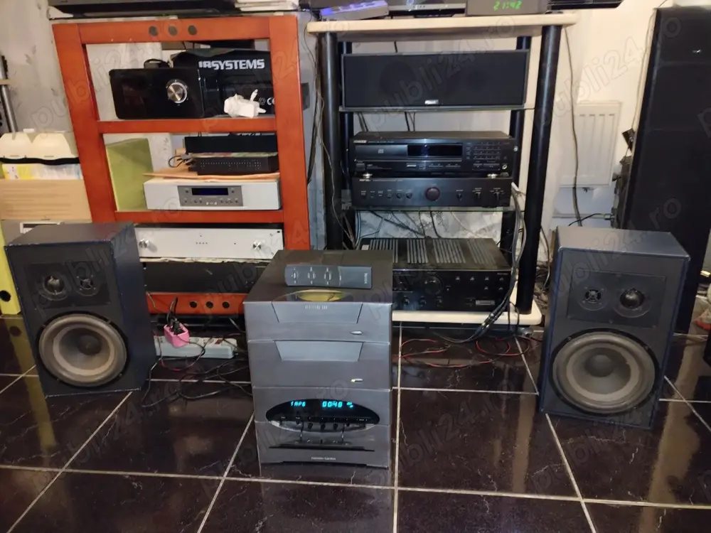 Linie stereo Harman Kardon cu telecomanda originala fix 400 lei, eventual cu boxe Wega (Sony) 
