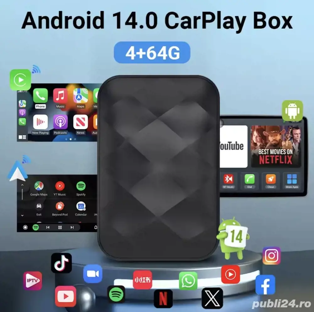 Carplay android suto, YouTube Netflix etc