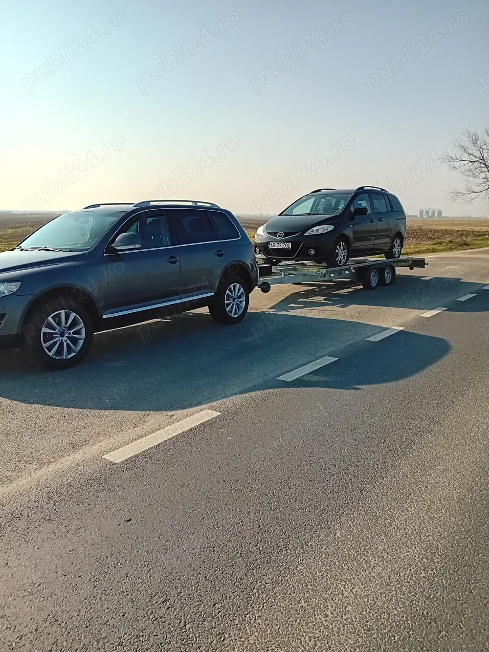 Tractări auto+transport Arad, non-stop, intern-extern  