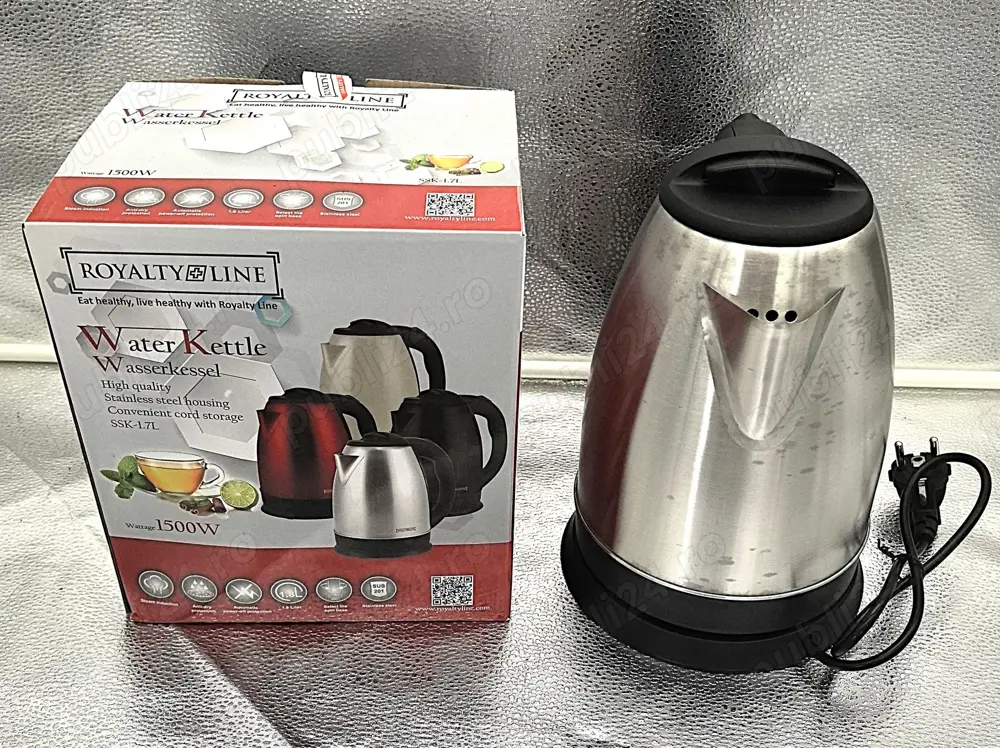 Fierbator electric inox 1.8L, 1500W, protectie termica