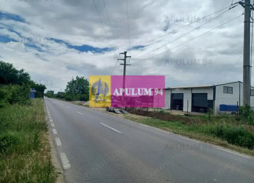 Săbăreni, teren 1900 mp, stradal, hală depozitare, productie, comert Săbăreni, teren 1900 mp, stradal, hală depozitare, productie, comert