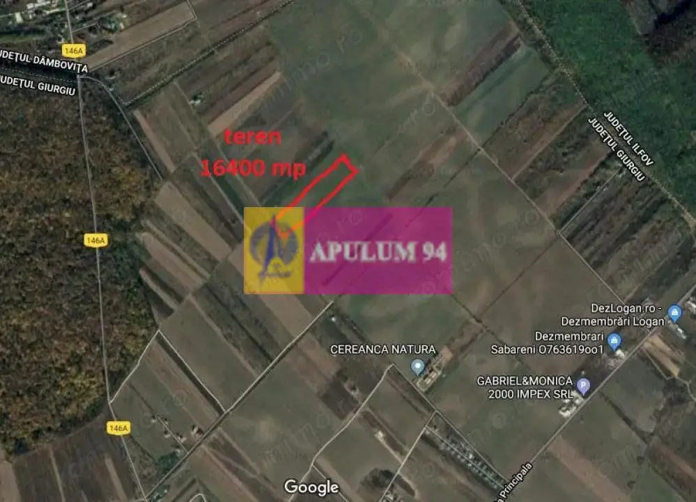 Săbăreni, teren intravilan construibill, la 300 m de pădure