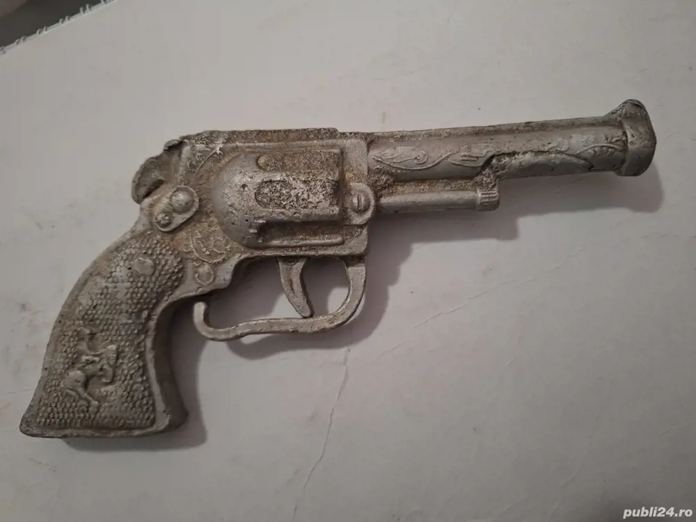 Pistol jucarie brut din aluminiu