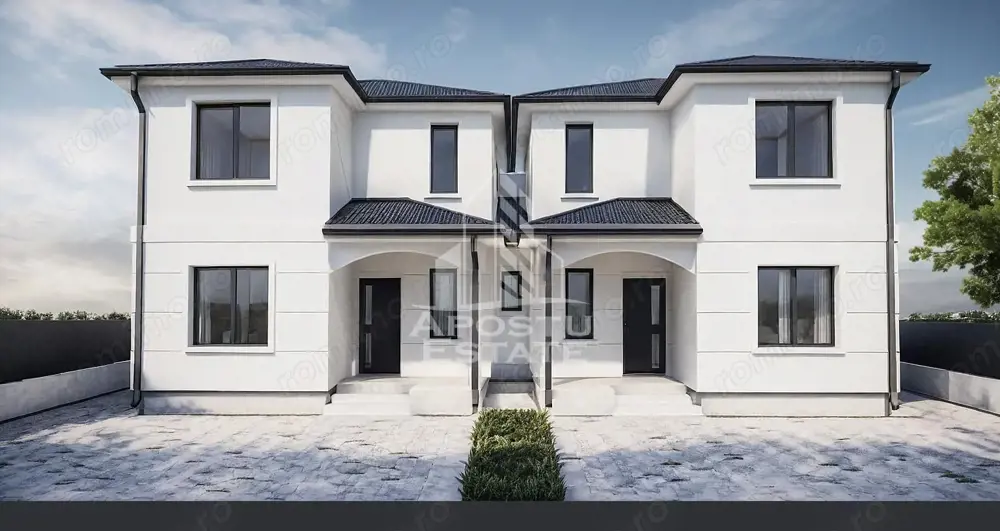 Duplex cu 4 camere, P+E, despartit prin camera tehnica, in Giarmata