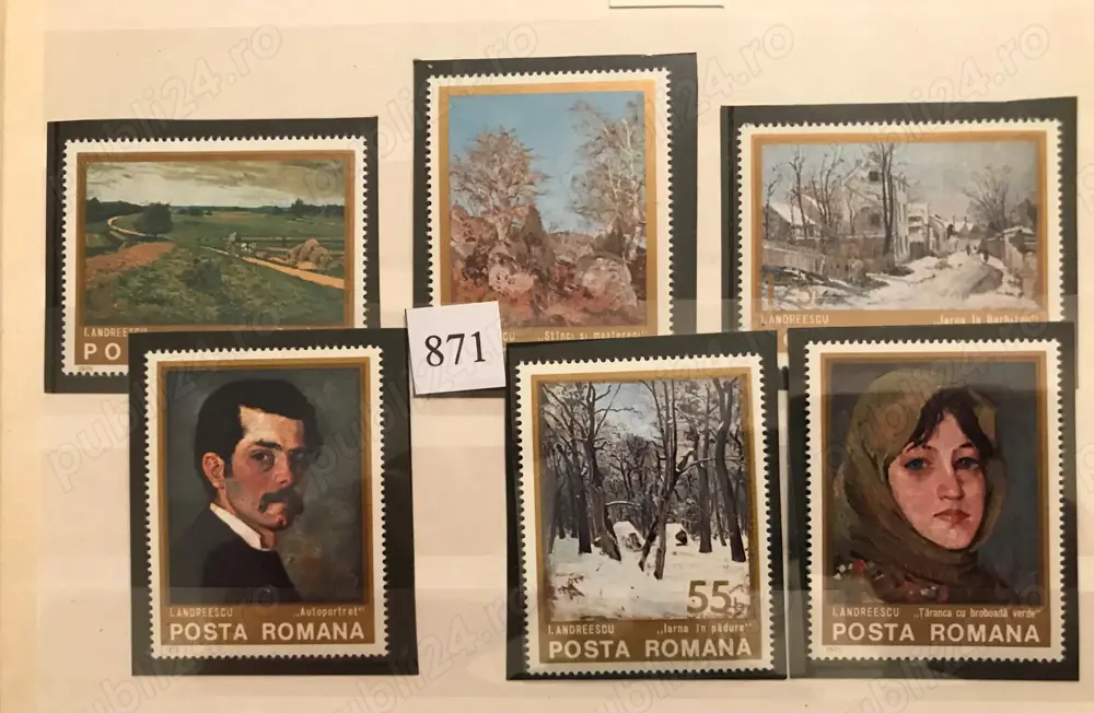 Timbre Romania LP 871 Reproduceri de arta - Ion Andreescu
