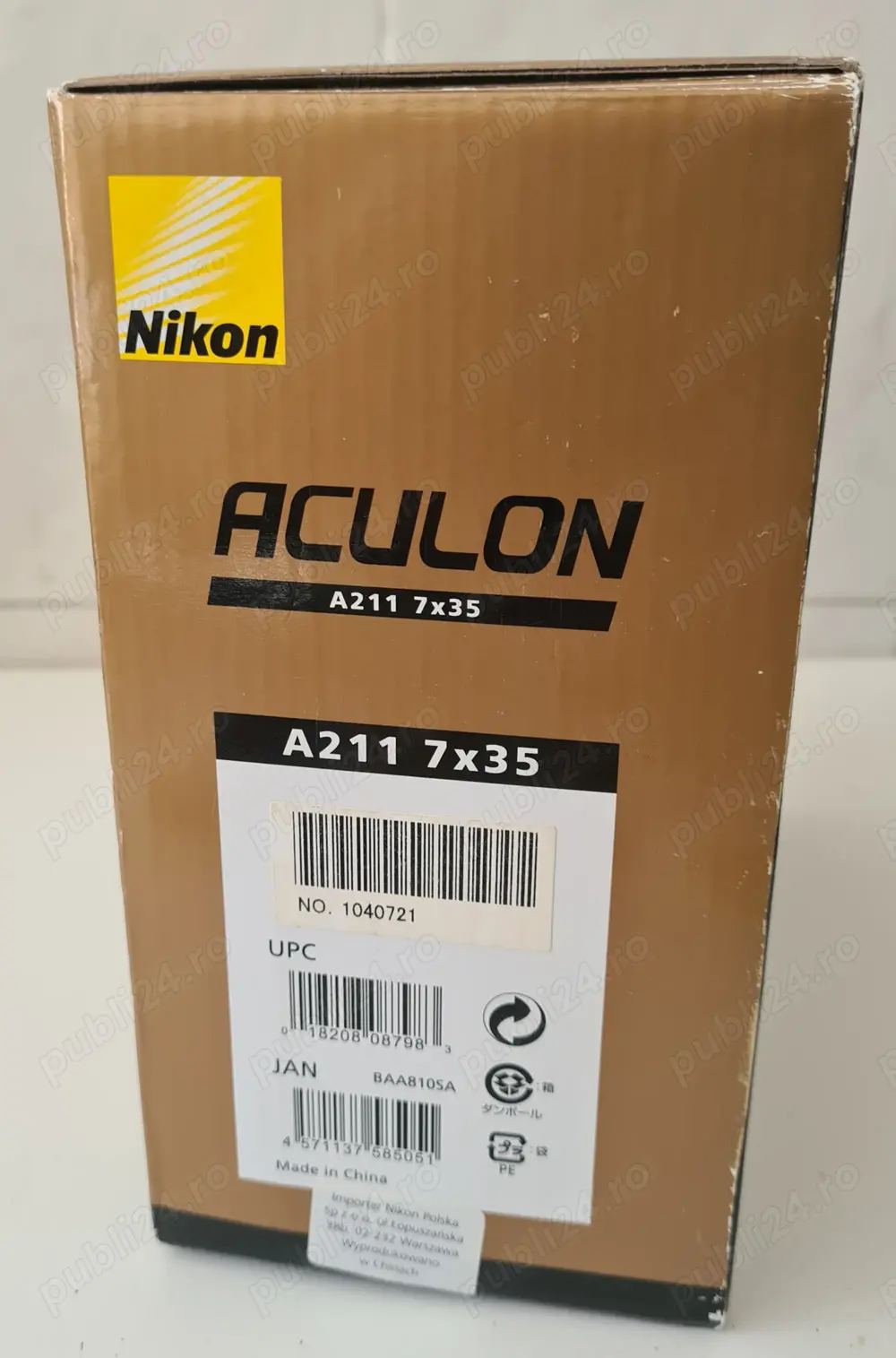 Vand binoclu Nikon 7x35 și Kylietech 12x42