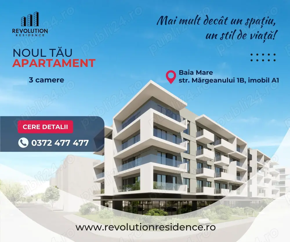 COMISION 0% - Apartamente 3 camere - Margeanului 1B-A1, Baia Mare
