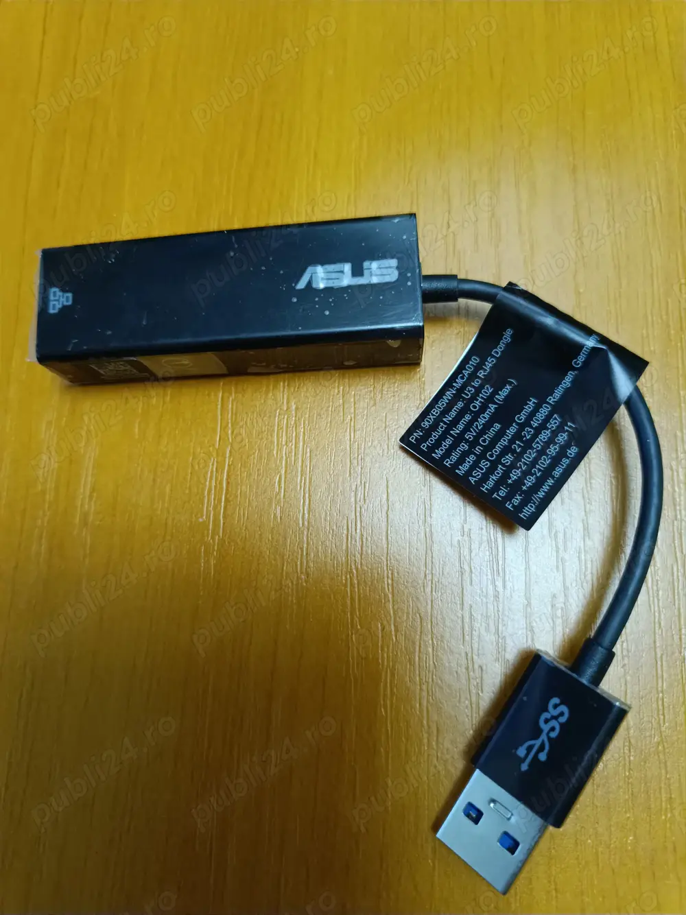 Placa de retea Adaptor ASUS USB3.0 la RJ45 Negru
