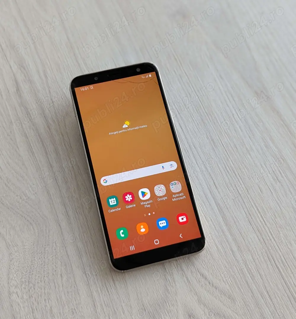 SAMSUNG A6 a600 32gb + Husa + Cablu Display 5.6" Amoled 16mp Sticla fisurata