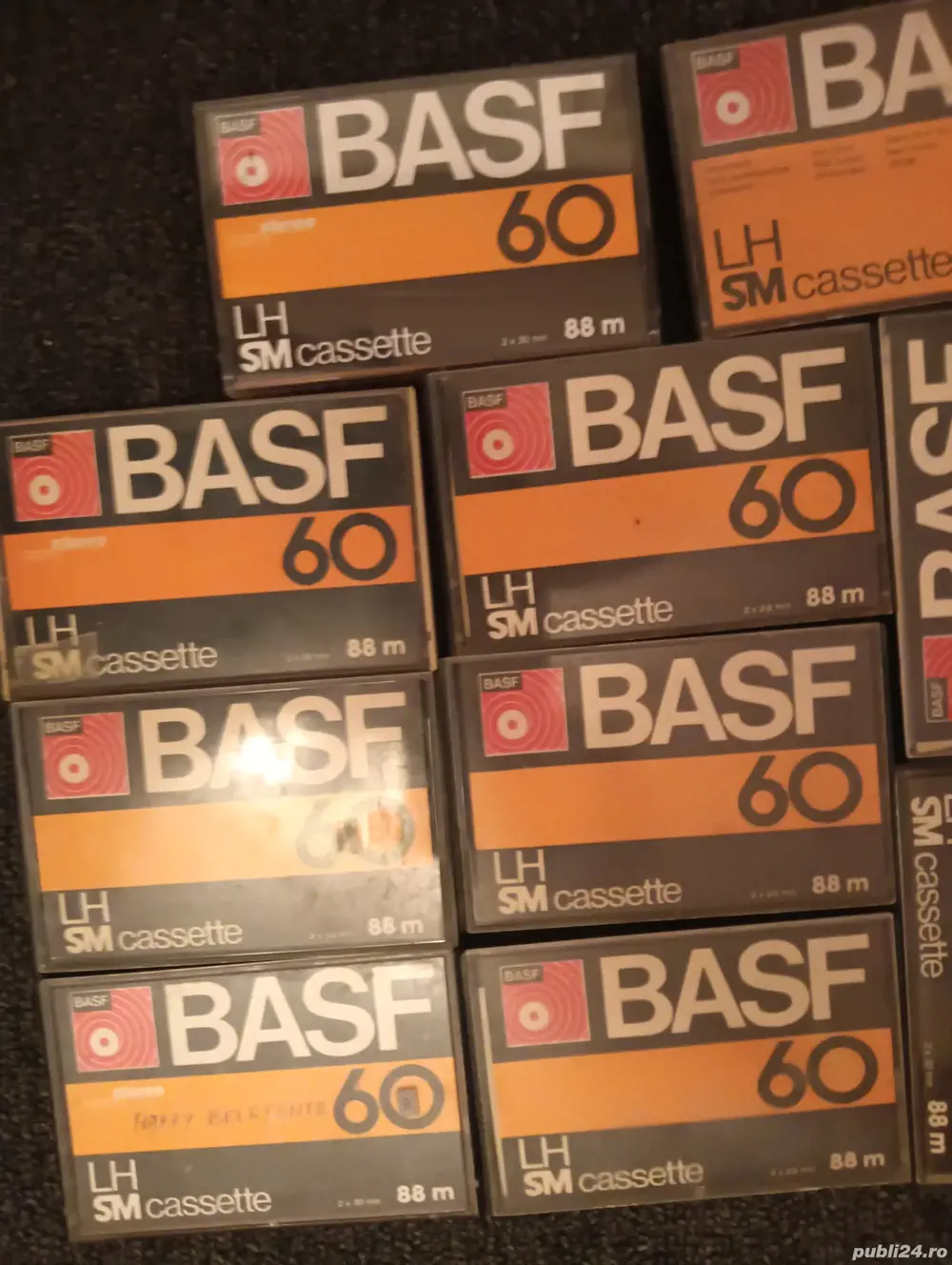 lot casete audio BASF 60min folosite 12buc