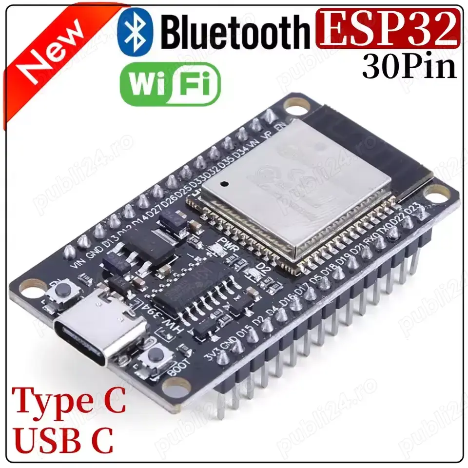 ESP32-WROOM-32 WiFi Bluetooth Ultra-Low Power Dual Core 30Pin