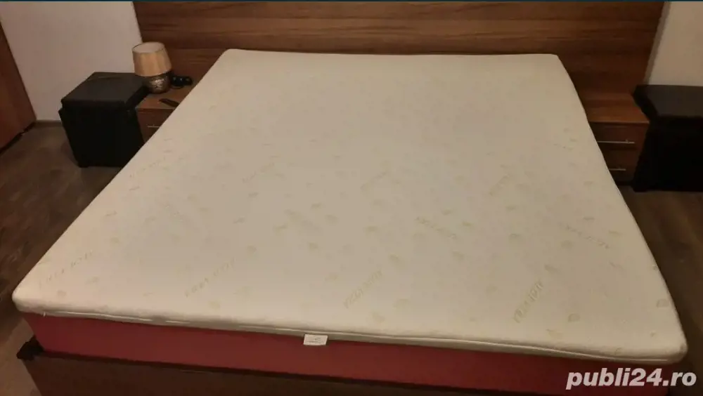 Topper saltea, NOU! 180x200, Latex Cool Gel, 4cm, husa detasabila Aloe