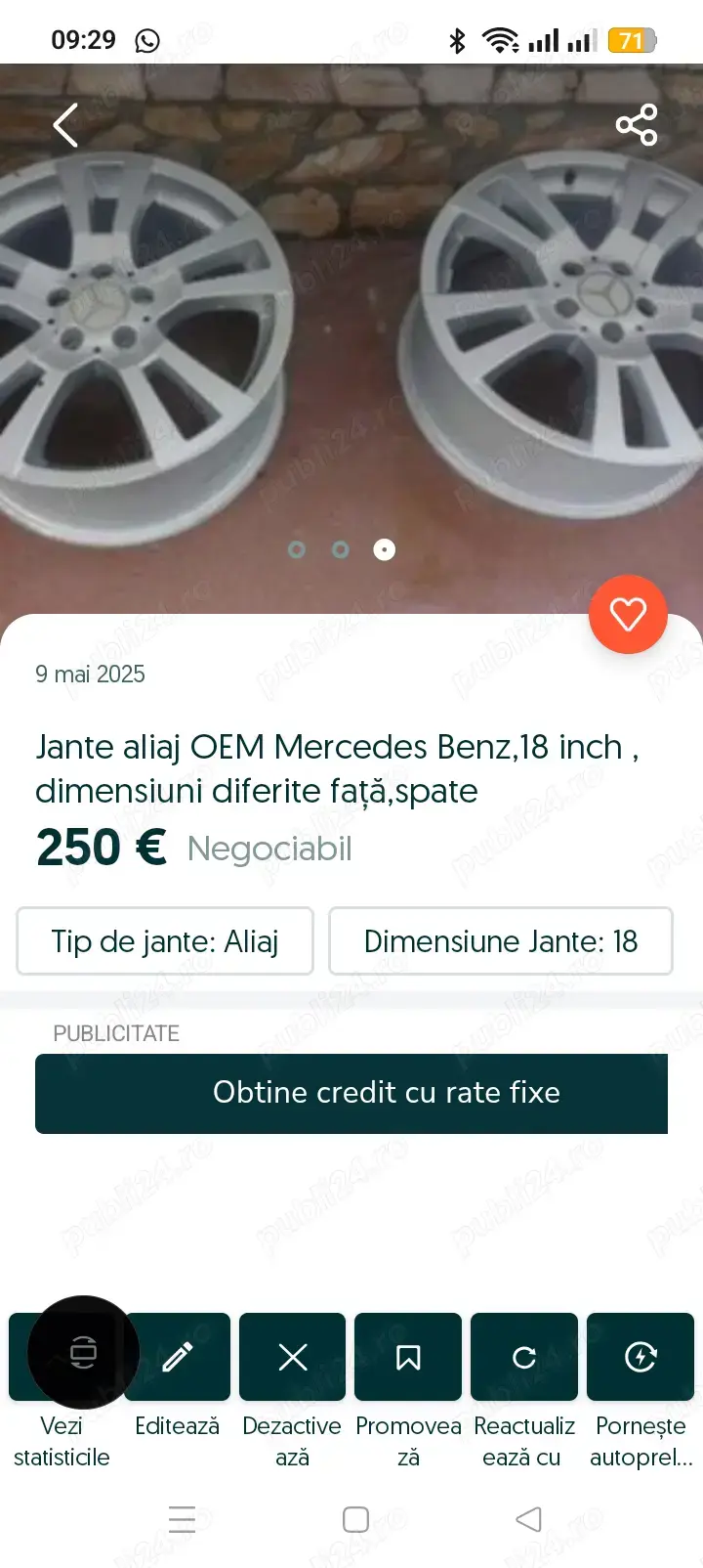 Jante Mercedes 18 inch 