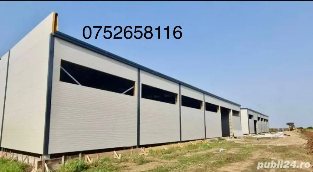 vând hală metalică de pe stoc la preț de producător 