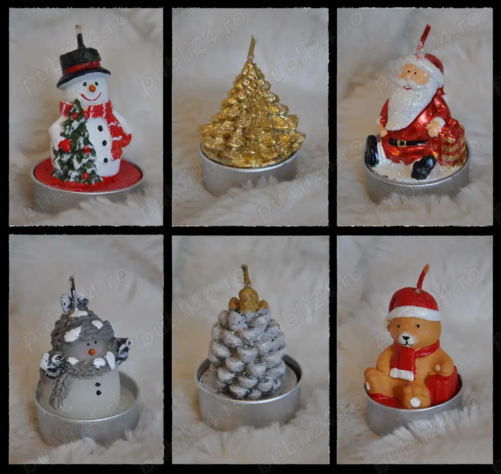 Lumanare Craciun Lumanare iarna set 6 lumanari sarbatori